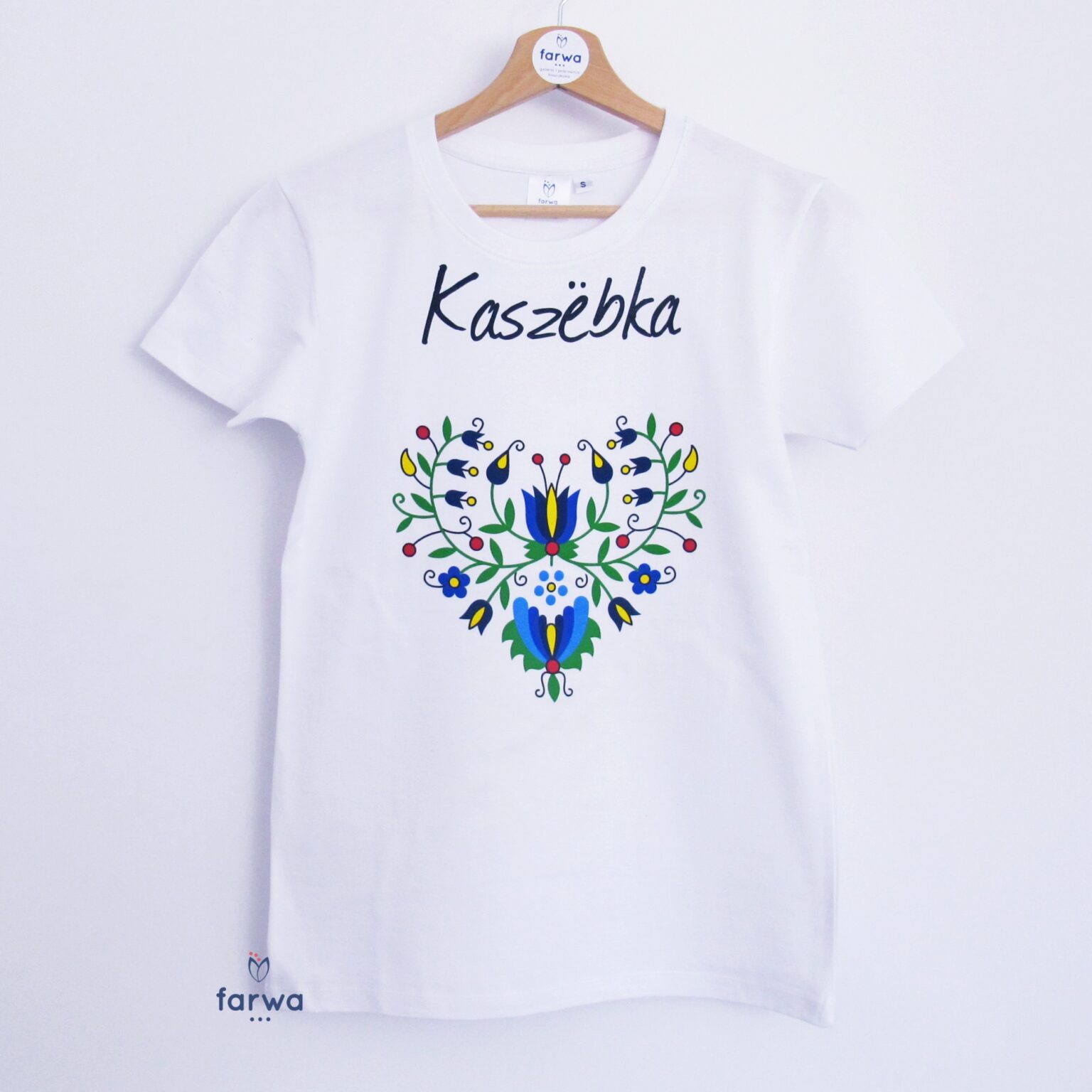 Koszulka damska Serce „Kaszëbka” biała