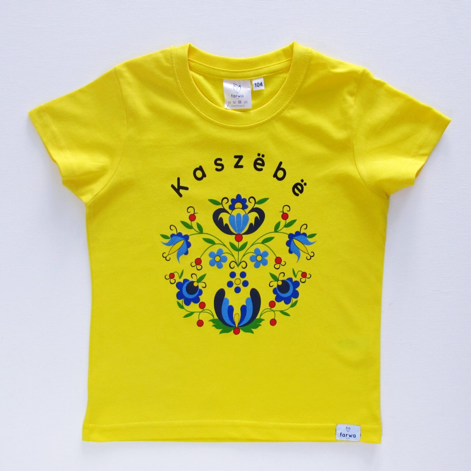 Koszulka dziecięca Kaszëbë  – żółta