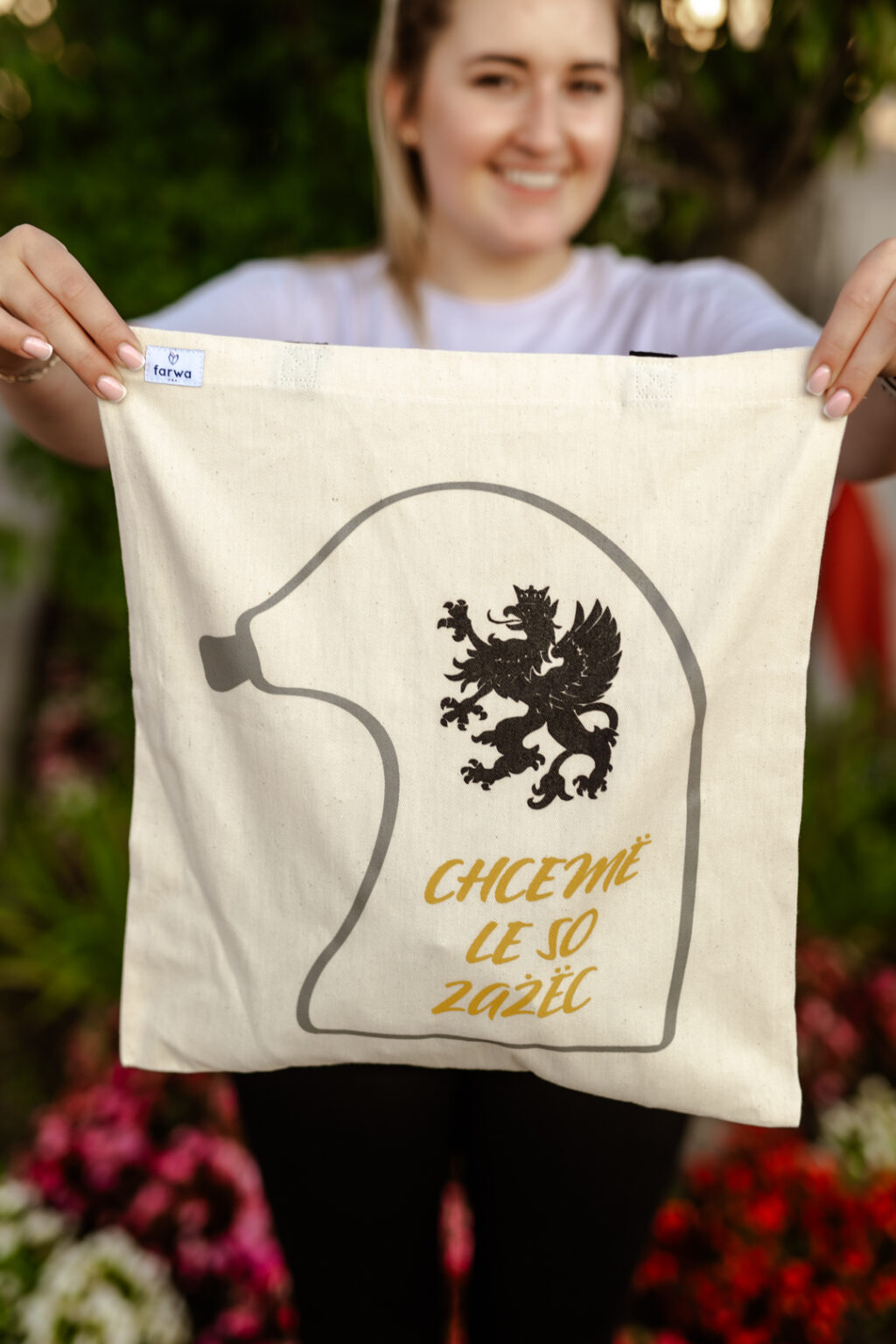 Torba bawełniana „Chcemë le so zażëc” tabakiera & Gryf