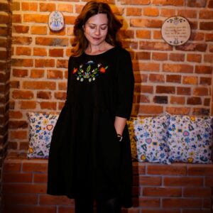 Sukienka czarna dzianina  x