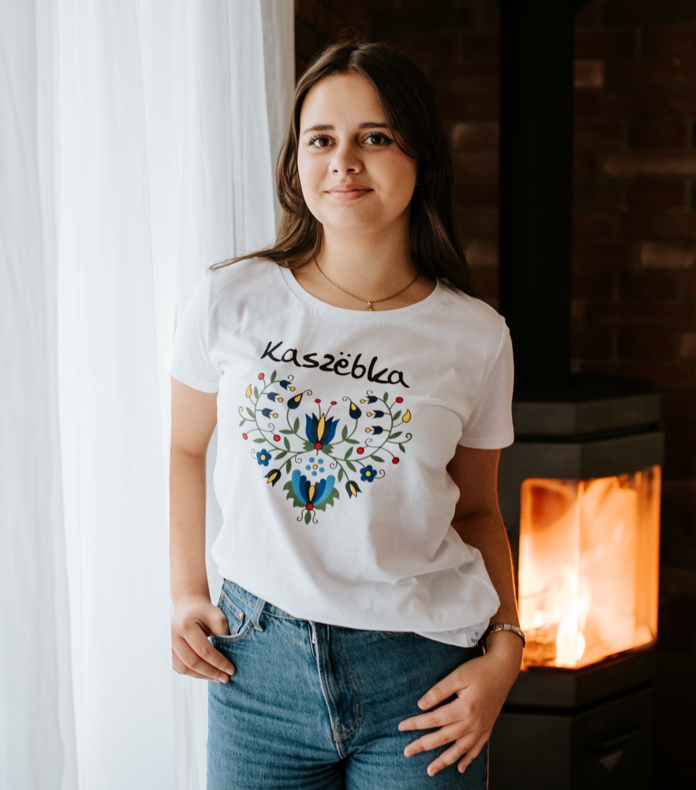 Koszulka biała Kaszëbka 4 Koszulka biala Kaszebka