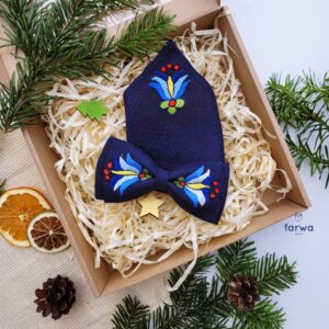 Muszka Poszetka Granat Len x