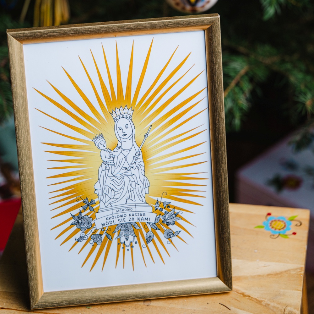 Plakat Matka Boska Sianowska 4 Plakat „Matka Boska Sianowska Królowa Kaszub” A3Sianowska