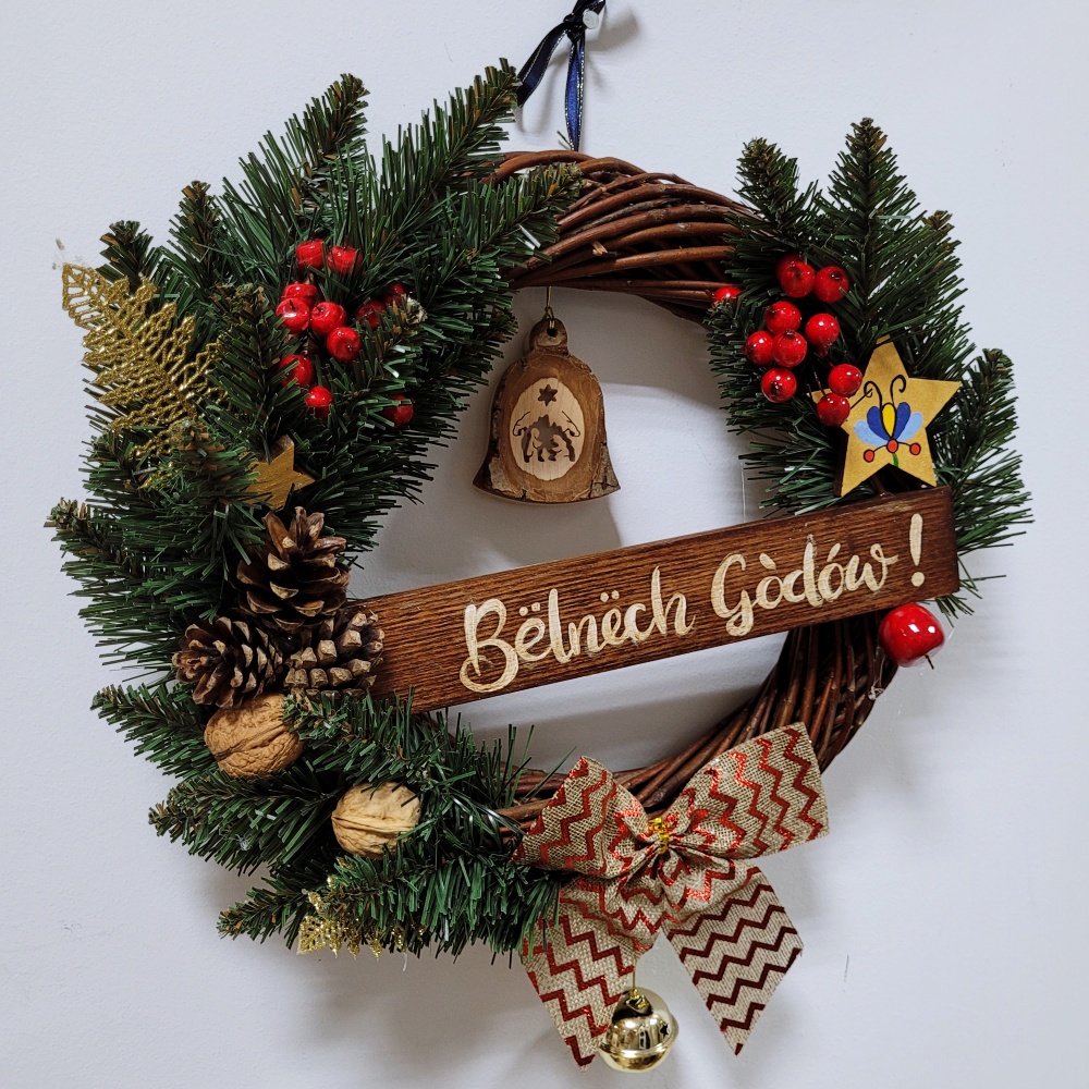 Wianek na drzwi Bëlnëch Gòdów wiklina 3 Wianek na drzwi Belnech Godow wiklina