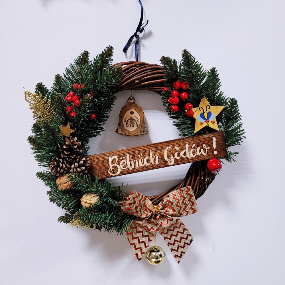 Wianek na drzwi Bëlnëch Gòdów wiklina Wianek na drzwi Belnech Godow wiklina