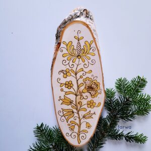 Plaster drewna owal haft czepcowy  x