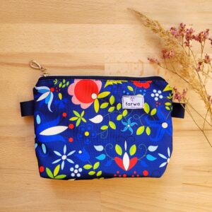 Kosmetyczka mala haft kaszubski granat  x