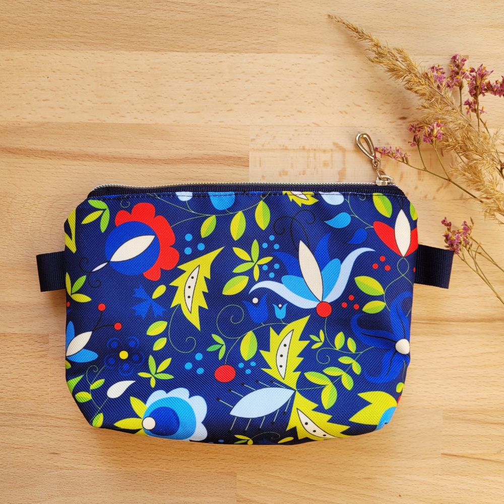 Kosmetyczka mała haft kaszubski granat 2 Kosmetyczka mala haft kaszubski granat