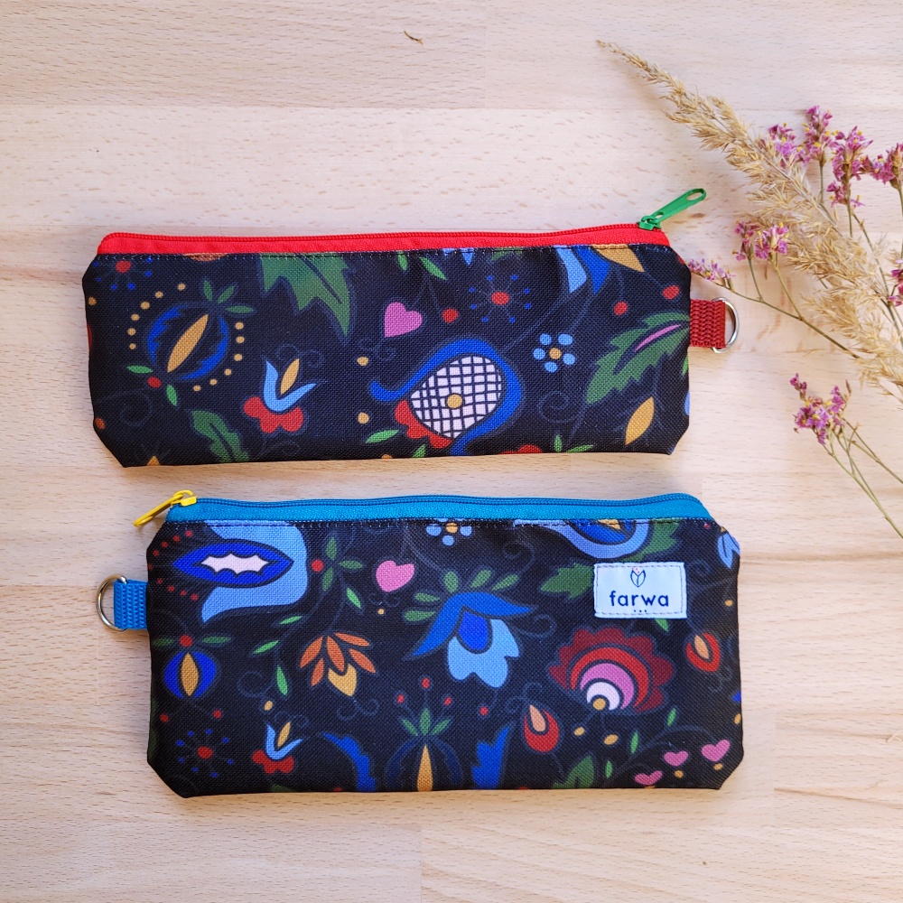 Piórniki czarne haft wdzydzki Piorniki czarne haft wdzydzki