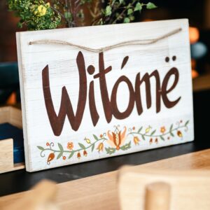 Tabliczka Witome haft borowiacki x